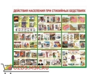 Действия населения при стихийных бедствиях: Плакат по безопасности