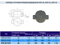 Коробка чугунная КПП-40