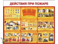 Действия при пожаре: Плакат по безопасности