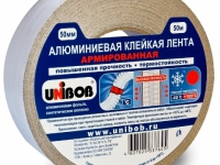 Алюминиевая клейкая лента армированная UNIBOB (50мм х 50м)