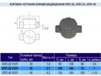 Коробка чугунная КПП-25