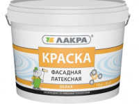 КРАСКА ЛАТЕКСНАЯ ЛАКРА ФАСАДНАЯ БЕЛАЯ 14 КГ
