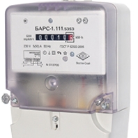 Электросчетчик активной энергии однофазный бытовой электронный Барс-1.111.63S3